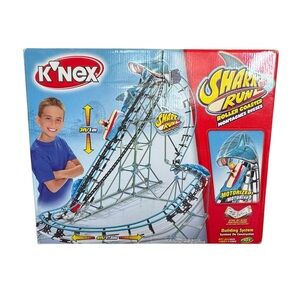 K’Nex Shark Run Motorized Roller Coaster Building Set NIB